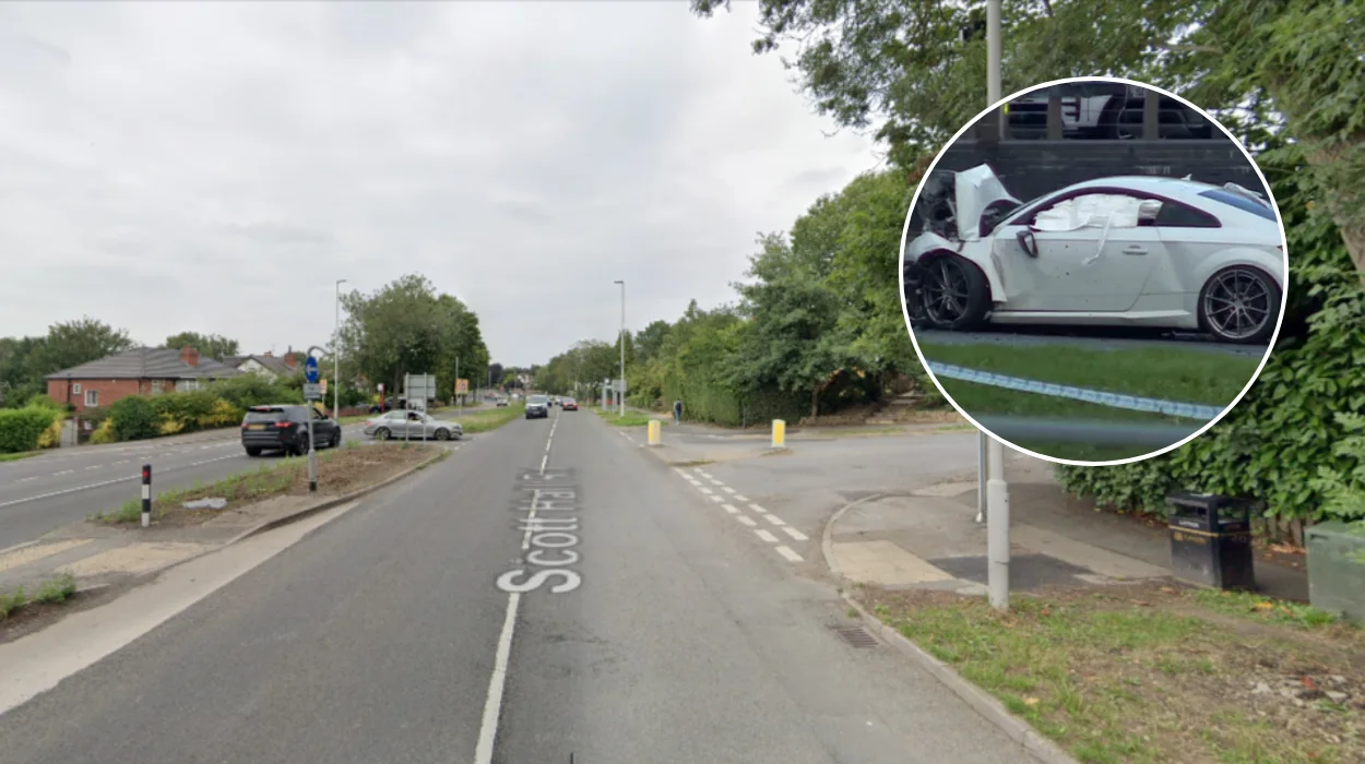 Leeds Driver Narrowly Escapes After Scott Hall Road Tree Crash