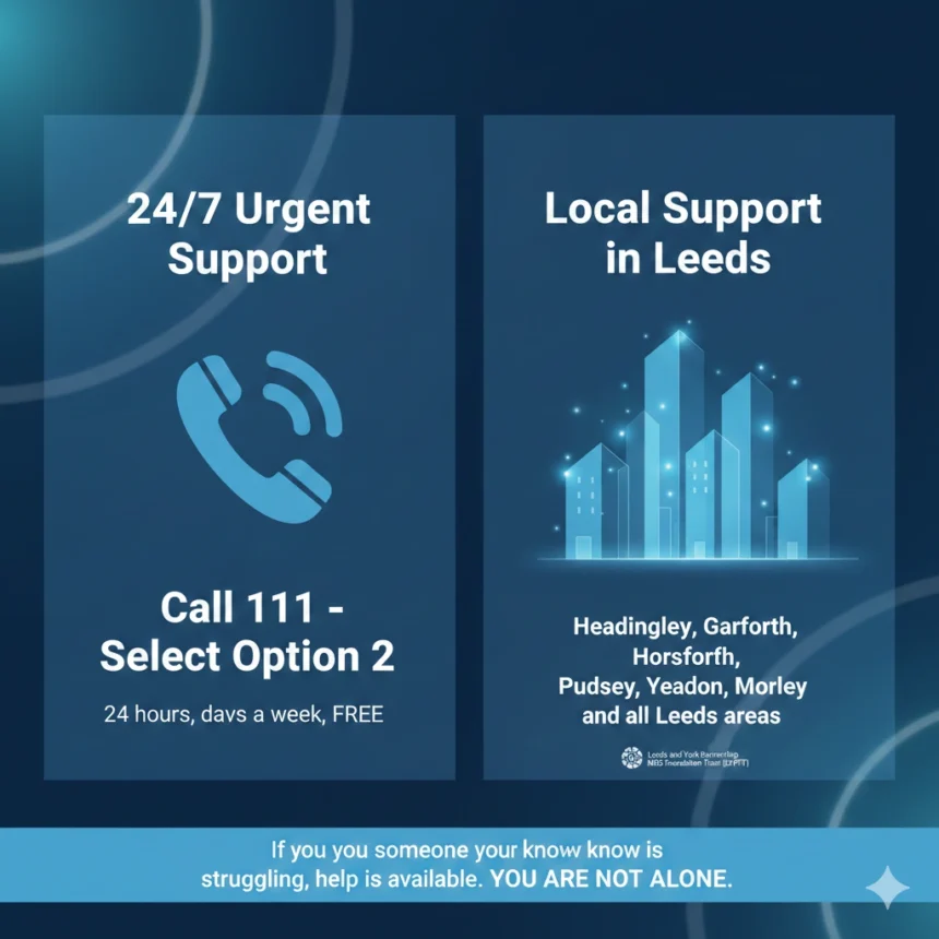 How to access mental health crisis support in Leeds