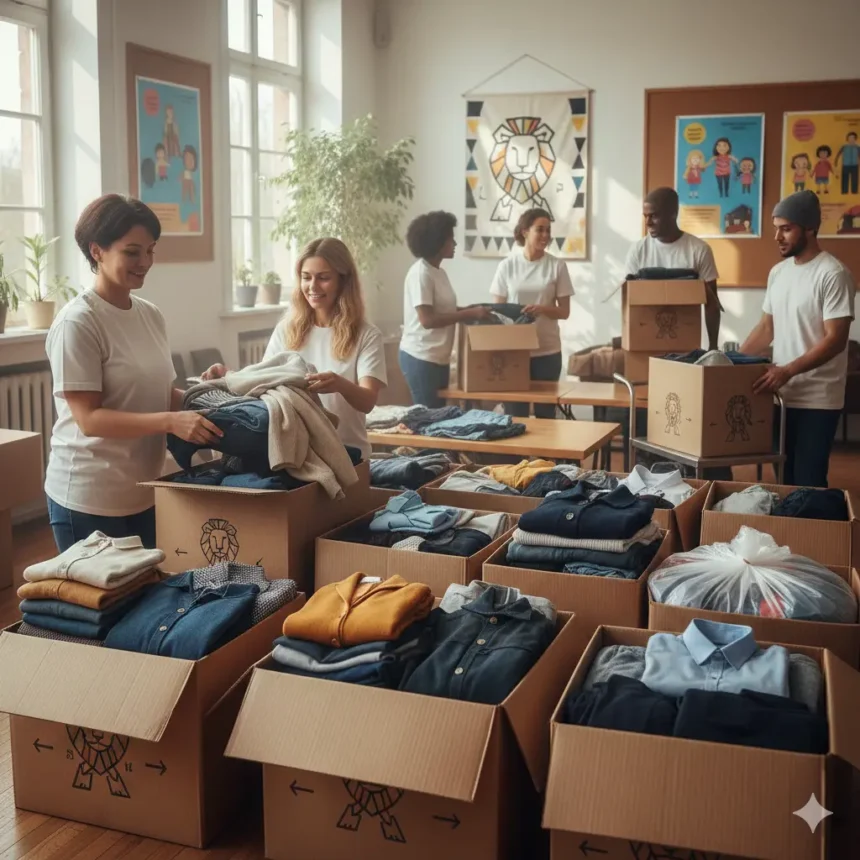 How to join the Garforth Lions clothing donation drive