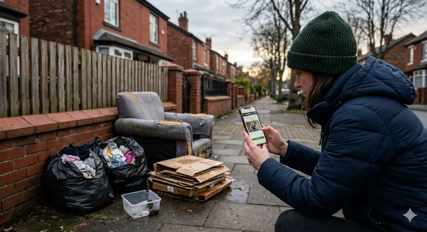 Garforth Fire How to report fly-tipping on your street via FixMyStreet