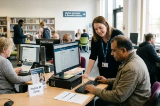 How to get free computer access and benefits help in Leeds