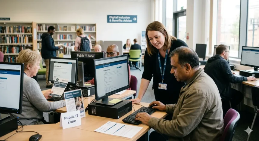 How to get free computer access and benefits help in Leeds