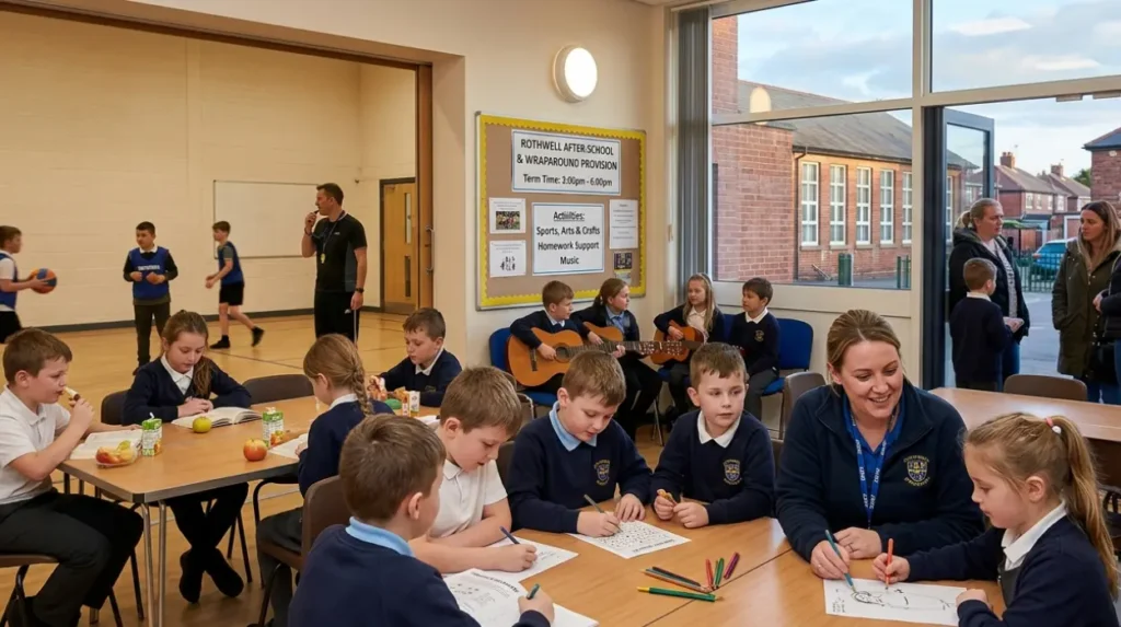 What counts as an after-school club in Rothwell?