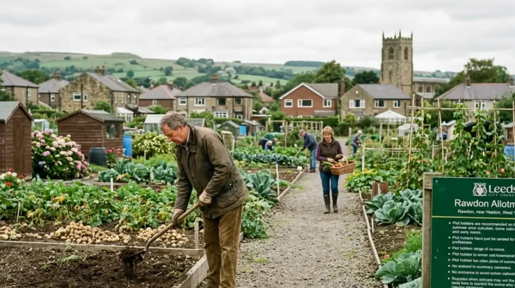 Where are allotments located near Yeadon?