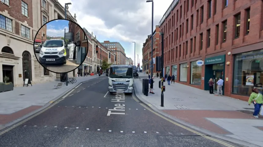 Police Cordon Off Call Lane in Leeds City Centre Street 2026