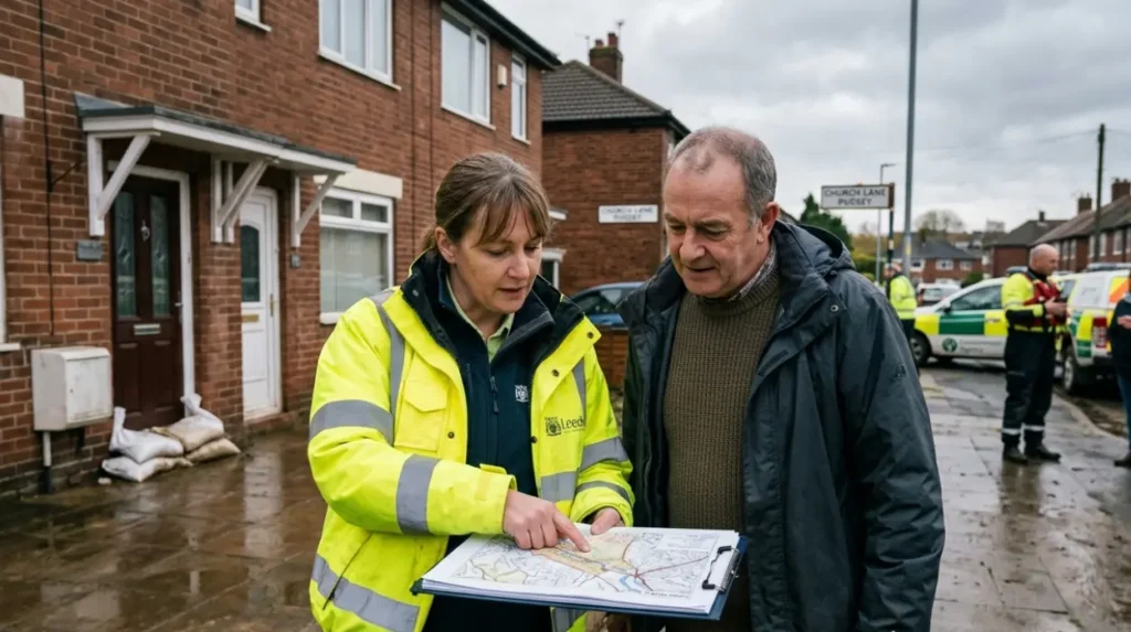 What flood help is available in Pudsey?