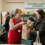 How to find free food bank help near Wetherby fast