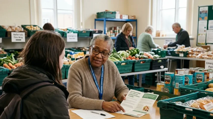 How to get free food bank help near Headingley fast