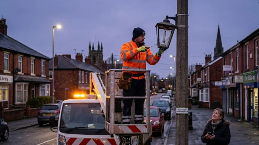 How to report a broken street light in Rothwell