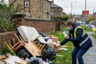 How to report fly-tipping near Pudsey town centre