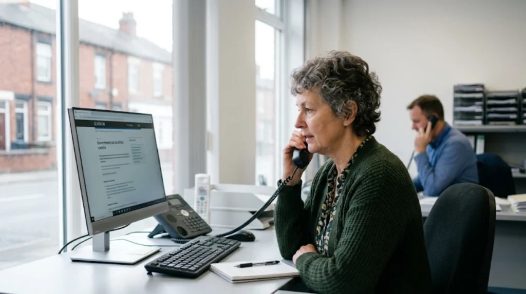 What are the online alternatives to in-person benefits checks near Yeadon?