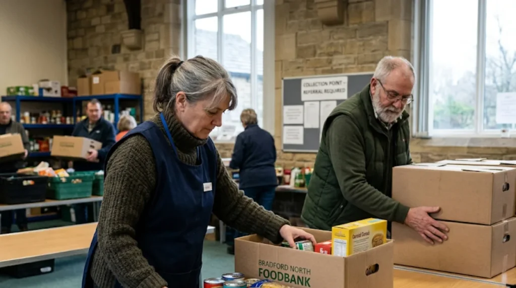 What counts as a food bank near Guiseley?