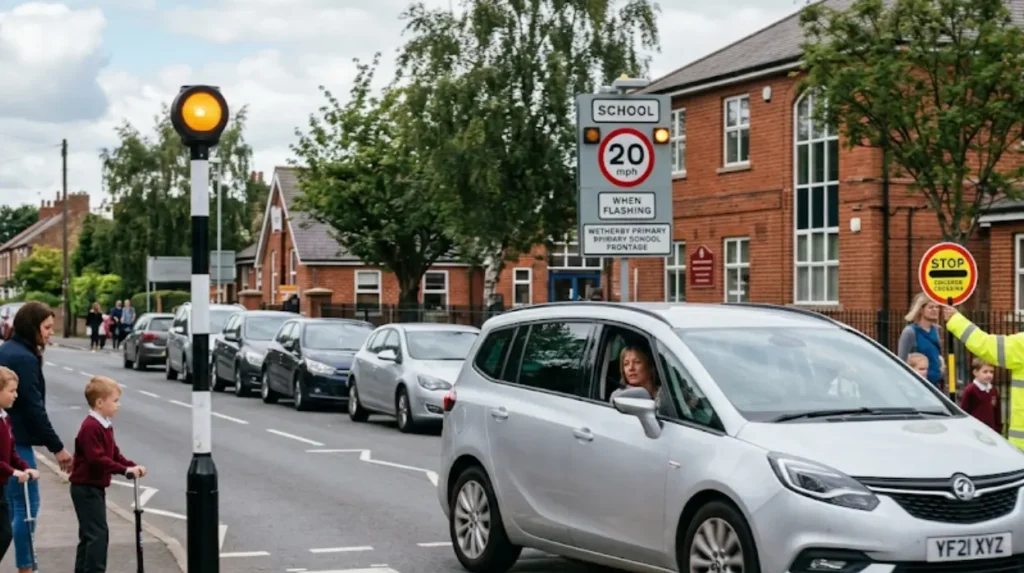 What counts as speeding near a school?
