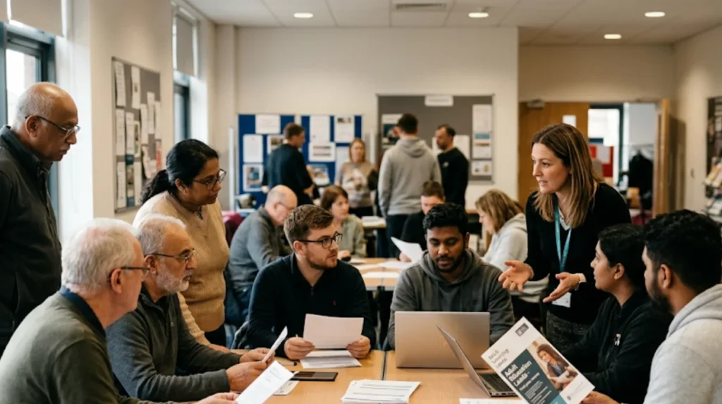 What did adult learning in Leeds become?