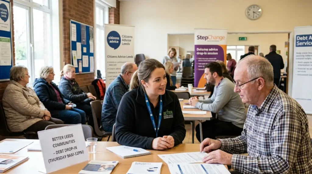 What free debt help services are available in Horsforth this week?