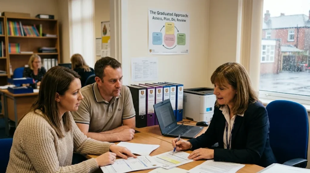 How do I start the process of getting support for my child at a Pudsey school?