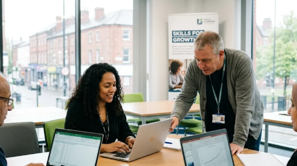 How does the West Yorkshire Combined Authority fund adult education?