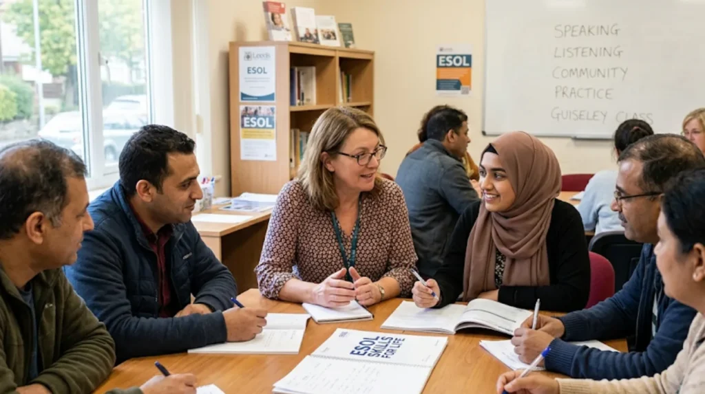 What are free English classes near Guiseley?