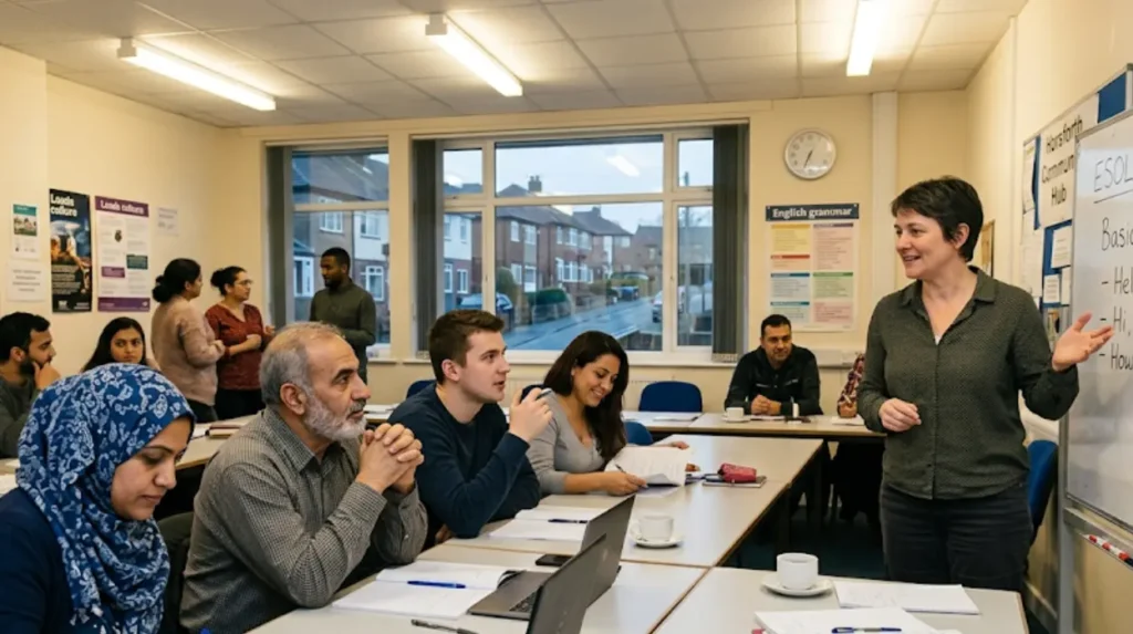 What counts as a free English class near Horsforth?