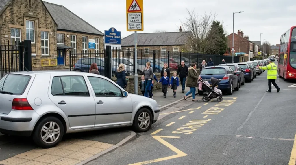 What counts as dangerous parking near Morley schools?