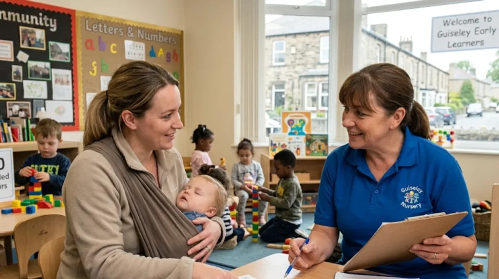 What government-funded childcare can families near Guiseley access?