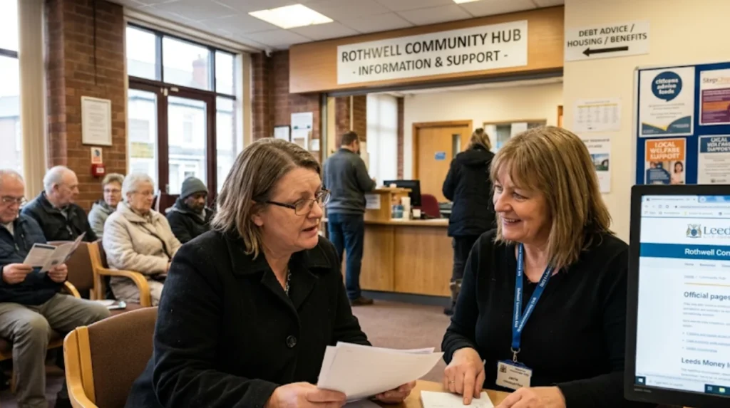 What help is available in Rothwell for money stress and debt?