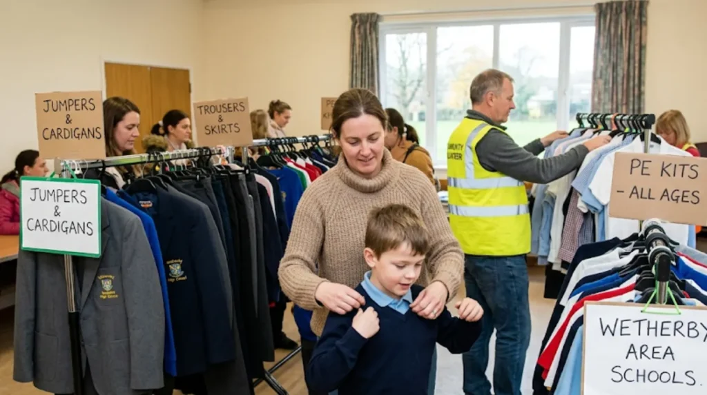 What is free school uniform help near Wetherby?