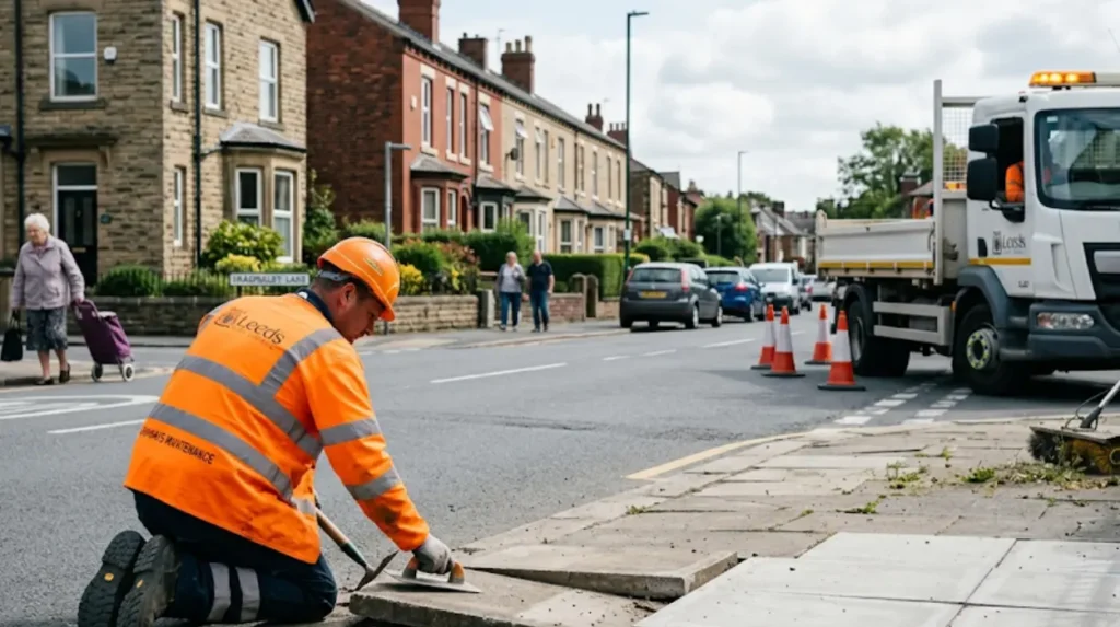 Who is responsible for maintaining pavements in Headingley?