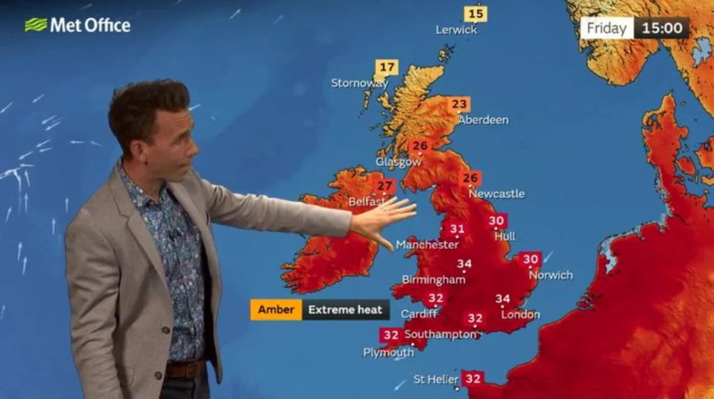 How is a heatwave forecast produced for Leeds