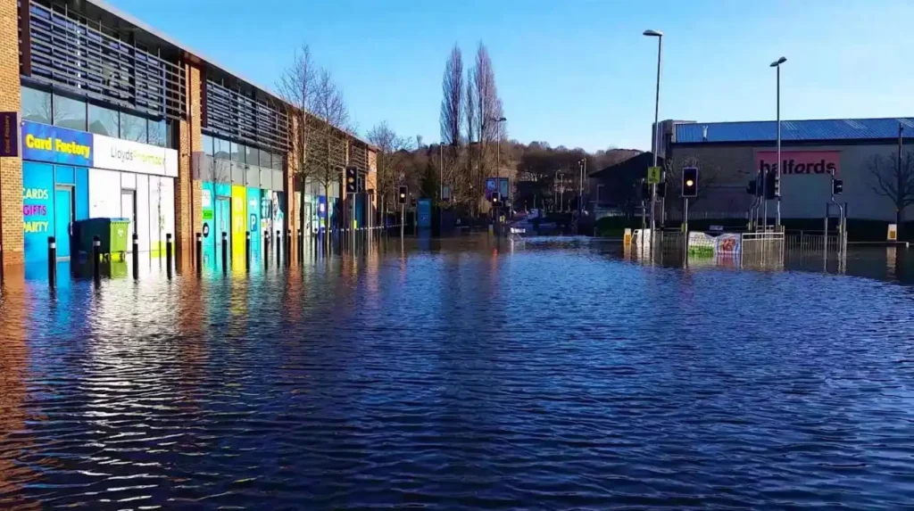 What does the surface water flood risk map show