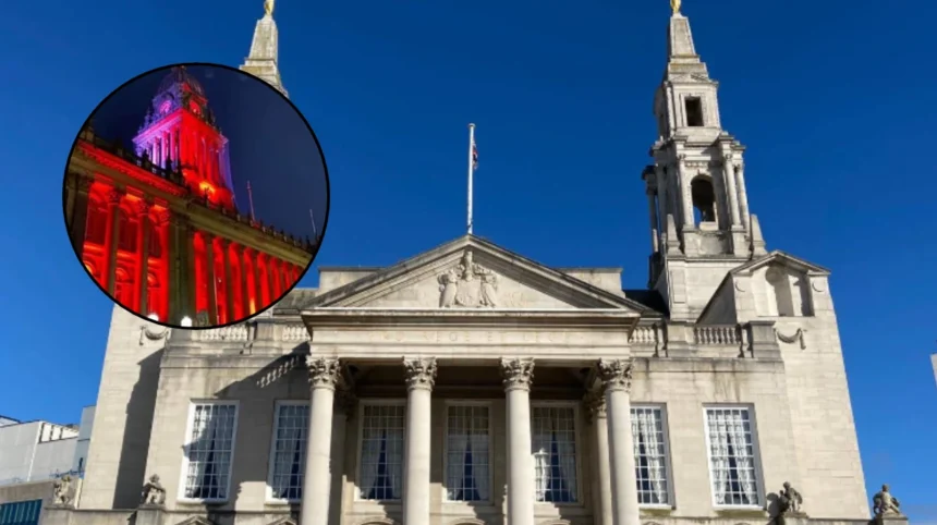 Why UK Buildings Are Lit Up Red for Durga Puja Leeds 2026